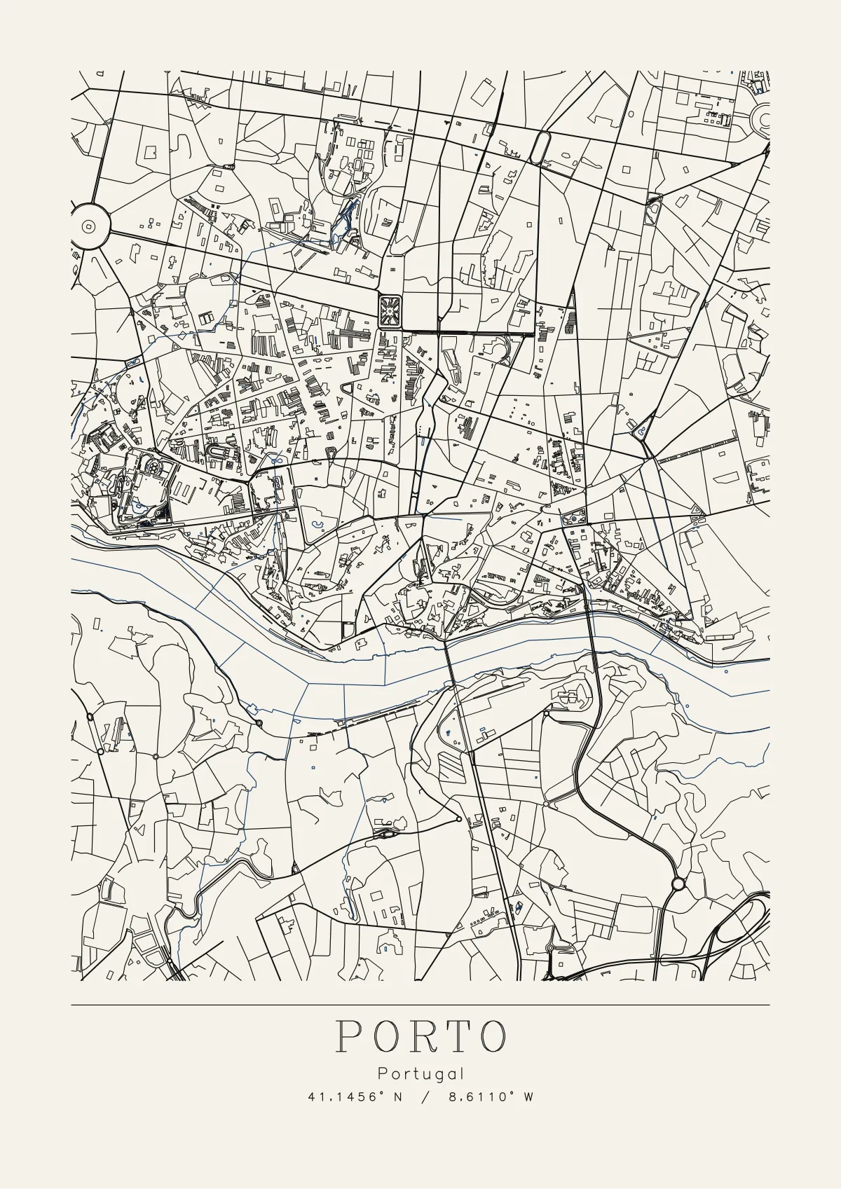 Plotterzeichnung Porto, Klassisch, A3